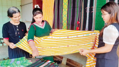 Transmettre le savoir-faire du tissage du brocart.