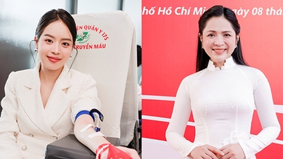 Mlle Thanh Thuy fait un don de sang, la chanteuse Duyen Quynh est émue par un événement particulier.