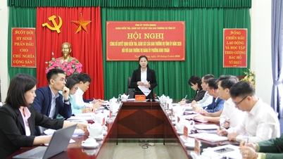 Biträdande sekreterare för den provinsiella partikommittén Le Thi Kim Dung inspekterade och övervakade aktiviteterna i Binh Thuan-distriktet och den provinsiella militära partikommittén.