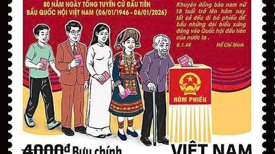 Elecciones a la Asamblea Nacional en sellos postales vietnamitas