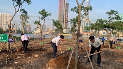 Ho-Chi-Minh-Stadt startet Kampagne zur Pflanzung von 200 Bäumen entlang des Saigon-Flusses.