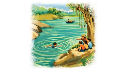 নদী বয়ে যায়।