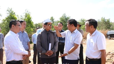 Provincial Party Secretary Luong Nguyen Minh Triet inspects the progress of key projects.