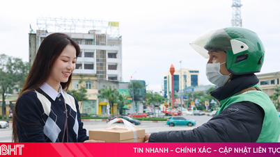 Perkhidmatan penghantaran makanan melalui aplikasi sedang tersebar dengan pesat di Ha Tinh.