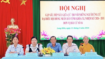 Les candidats au Conseil populaire provincial ont rencontré les électeurs des communes de Long Dien et de Cu Lao Gieng.