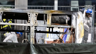 Bus catches fire in Switzerland, multiple casualties.