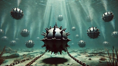 Naval mines: Weapons capable of blockading an entire strait.