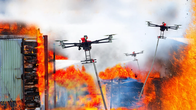 Enxames de drones: uma solução eficaz para o combate a incêndios em vielas estreitas.