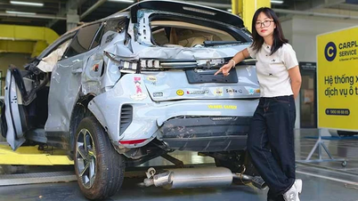 En Lynk & Co 06-lastbil voltade sex gånger på motorvägen Long Thanh - Dau Giay.