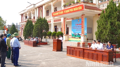 Die Gemeinde Ninh Cuong startet eine allgemeine Umweltreinigungsaktion zur Begrüßung der Wahl.
