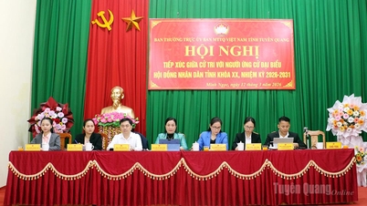 Kandidater till det provinsiella folkrådet träffade väljare i kommunerna Minh Ngoc och Minh Son.