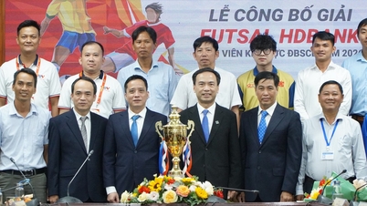Oito escolas competem no Torneio Estudantil de Futsal do HDBank na região do Delta do Mekong.