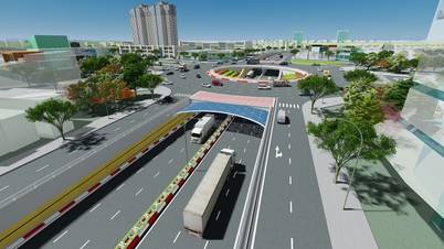 Trafikomledning för byggandet av korsningen Bui Vien - Le Hong Phong.
