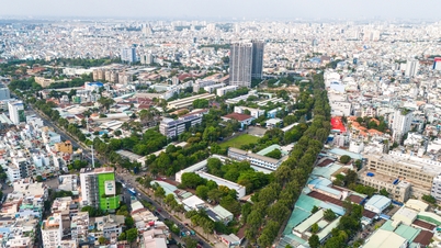 Panorámás kilátás a több mint 14 hektáros Ho Si Minh-városi Műszaki Egyetem campusára, amelyet a belvárosból áthelyezésre terveznek.