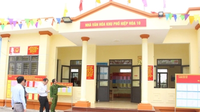 Bairro Hiep Hoa, Quang Ninh: Tudo pronto para o festival comunitário, com as melhores condições possíveis.