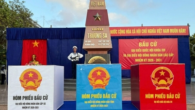 Imagens que mostram os preparativos para as eleições em Truong Sa.