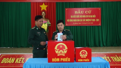 100% of officers and soldiers at Yok M'Bre Border Guard Station participated in early voting.