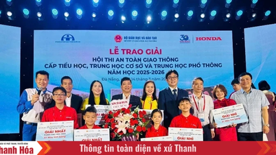 Lärare och elever i Thanh Hoa-provinsen når stora framgångar i trafiksäkerhetstävlingen.