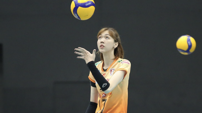 La joven vietnamita de 1,95 m de altura y sus compañeras de equipo ganaron la segunda fase del torneo de voleibol tailandés.