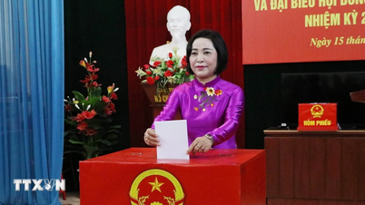 La vicepresidenta de la Asamblea Nacional, Nguyen Thi Thanh, declaró: "El ambiente el día de las elecciones es verdaderamente una fiesta nacional".