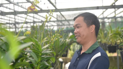 Este licenciado en economía cultiva su pasión por las orquídeas.