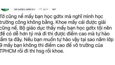 生涯教育プログラムの学生が学術賞を受賞したことに対する批判が、オンライン上で論争を巻き起こしている。