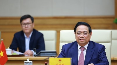Statsminister Pham Minh Chinh mottar kinesiske ministre i anledning den strategiske 3+3-dialogen.