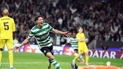Sporting Lissabon maakte een 'waanzinnige' comeback en bereikte de kwartfinales van de Champions League.