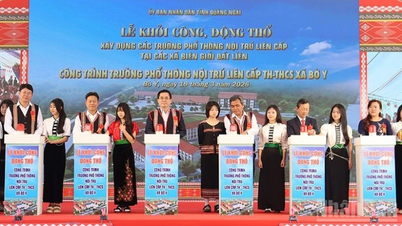 Quang Ngai inició simultáneamente la construcción de 5 internados multinivel en comunas fronterizas.