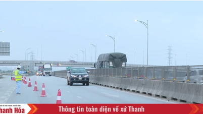 De nombreux cônes de signalisation sur l'autoroute traversant Thanh Hoa ont «disparu».