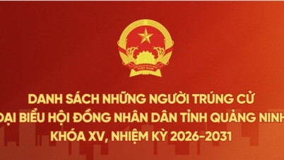 Lista över valda representanter till Quang Ninhs provinsiella folkråd, 15:e mandatperioden, 2026-2031