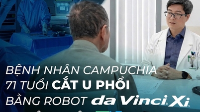 Un patient cambodgien de 71 ans a subi une ablation de tumeur pulmonaire à l'aide du système robotique da Vinci Xi à l'hôpital FV.