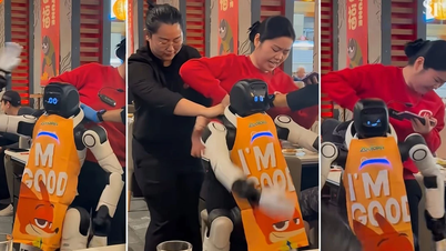 Haidilao-roboter «gjør opprør» og knuser tallerkener og servise.