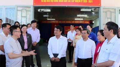ການນຳນະຄອນໂຮ່ຈິມິນ ກວດກາສະຖານທີ່ລົງຄະແນນສຽງຢູ່ແຂວງບິ່ງເຢືອງ.