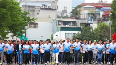 The 2026 Olympic Run for Public Health was a lively event in Ngoc Ha ward.