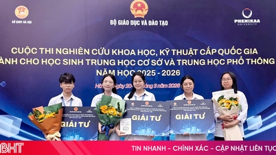 Ha Tinh نے قومی سائنس اور ٹیکنالوجی ریسرچ مقابلے میں 3 ایوارڈز جیتے۔
