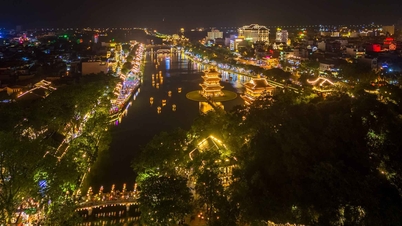 Ninh Binh Old Town at night is like something out of a fairy tale.