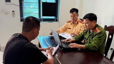 Nghe An: Proprietário de caminhonete multado por obstruir o trânsito.