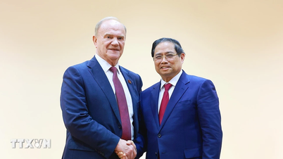 นายกรัฐมนตรีฟาม มินห์ ชินห์ ให้การต้อนรับประธานพรรคคอมมิวนิสต์แห่งสหพันธรัฐรัสเซีย