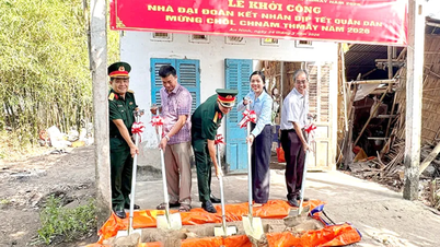 सैन्य और नागरिकों के लिए टेट (चंद्र नव वर्ष) गतिविधियों के दौरान, चोल च्नम थमे उत्सव मनाते हुए, 3 एकजुटता घरों का निर्माण शुरू होता है।
