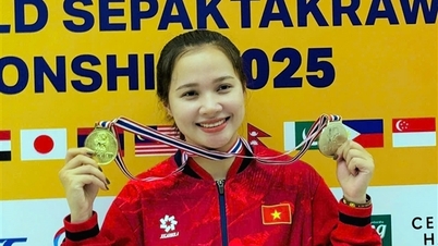 Faceți cunoștință cu talentata jucătoare de sepak takraw, Vu Thi Van Anh, din cadrul Poliției Populare.