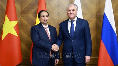 El Primer Ministro se reunió con el Presidente de la Duma Estatal de la Federación Rusa.