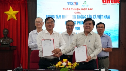 Le Centre d'information régional Sud de l'Agence de presse vietnamienne signe un accord de coopération avec la Zone agricole de haute technologie.