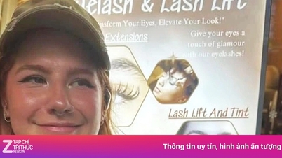 A Western tourist unexpectedly becomes the face of an eyelash extension salon in Hanoi.