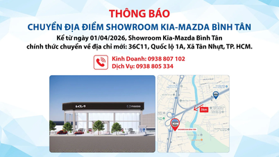 សេចក្តីជូនដំណឹងអំពីការផ្លាស់ប្តូរទីតាំងសម្រាប់បន្ទប់តាំងបង្ហាញរថយន្ត KIA - MAZDA BINH TAN