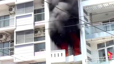 House fire in downtown Nha Trang, dozens of police officers mobilized.