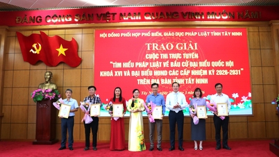 Tay Ninh: Summary and award ceremony for the online competition "Understanding the Law on Election of Deputies to the 16th National Assembly and Deputies to People's Councils at all levels for the 2026-2031 term" in the province.