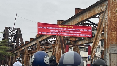 Die Überquerung der Long Bien Brücke ist für zwei Monate verboten.