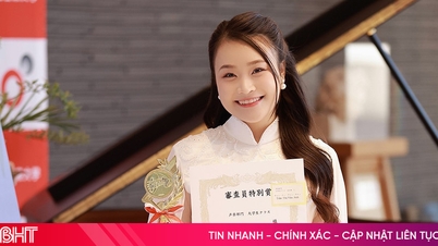 A female student from Ha Tinh province wins the special prize at an international music competition in Japan.