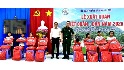 Komune O Lam mengadakan upacara pelepasan pasukan untuk Kampanye Militer-Sipil Tet 2026.